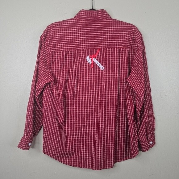 Life style vintage plaid button down christmas shirts size large cotton - Picture 7 of 7